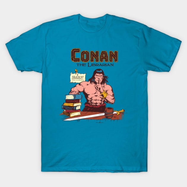 Conan the Librarian Colored T-Shirt by Victor Maristane